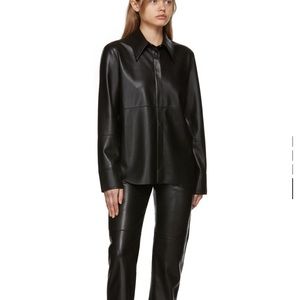 NANUSHKA Naum Faux Leather Shirt black S